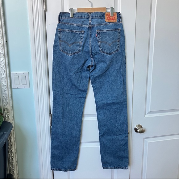 Levi's 516 Slim Straight Leg Blue Dad Jeans - Picture 2 of 7
